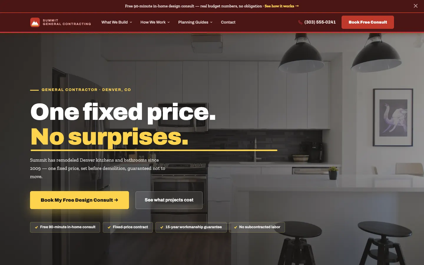 Summit General Contracting website